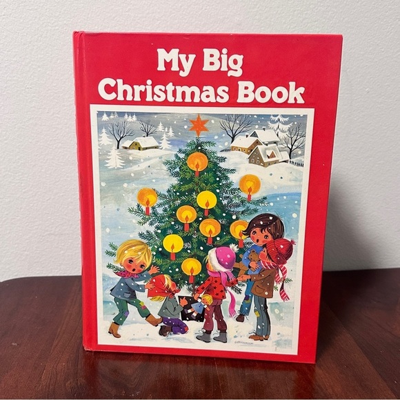 Vintage 60s My Big Christmas Book Hardcover Hayden McAllister Printed in Hungary - Picture 1 of 12